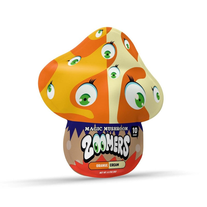 orange cream zoomers duo magic mushroom gummies