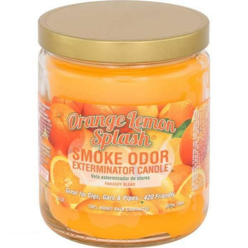 orange lemon splash smoke odor 13oz candle
