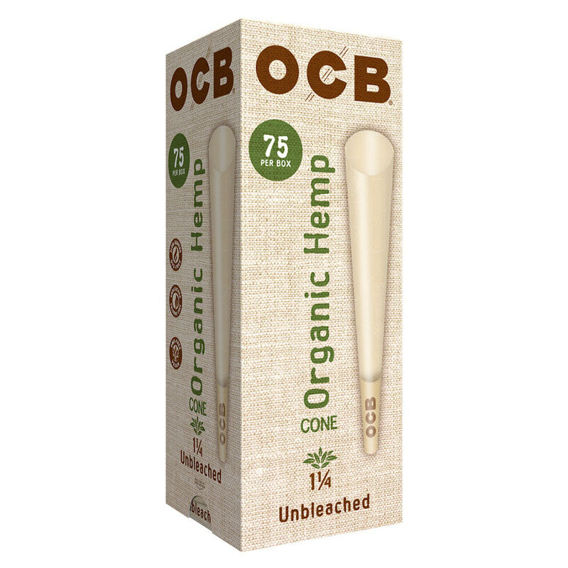 organic hemp 114 75ct ocb cones tower
