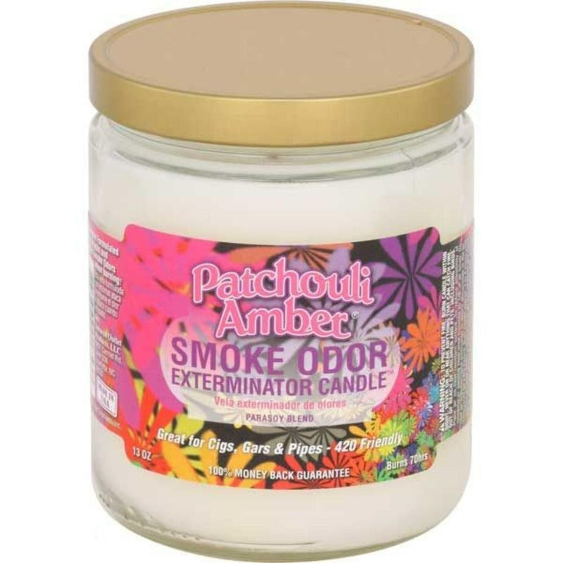 patchouli amber smoke odor 13oz candle