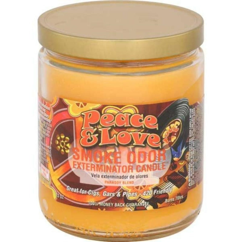 peace love smoke odor 13oz candle