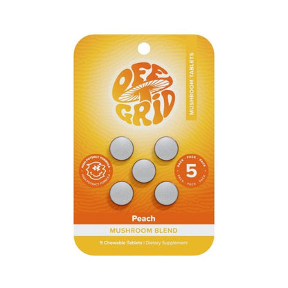 peach off grid mushroom blend tablets