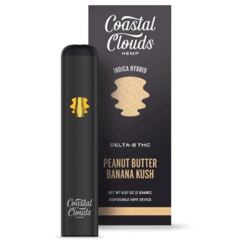 peanut butter banana kush coastal clouds d8 thc disposable