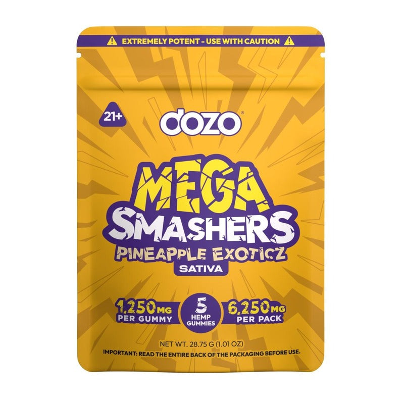 pineapple exoticz sativa dozo mega smashers gummies 6250mg
