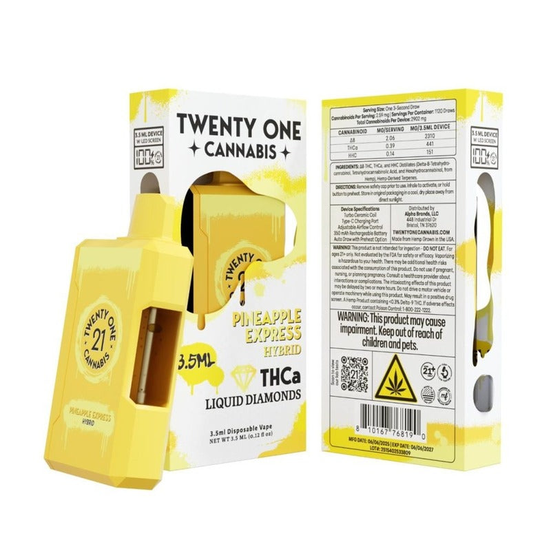 pineapple express twenty one thca cannabis disposable