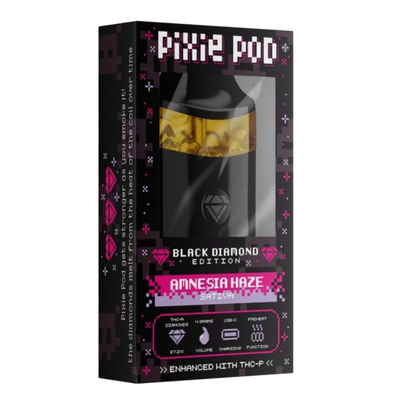 amnesia haze pixie pod black diamond thc-a 4g