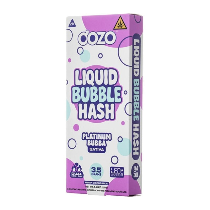 platinum bubba dozo liquid bubble hash disposable