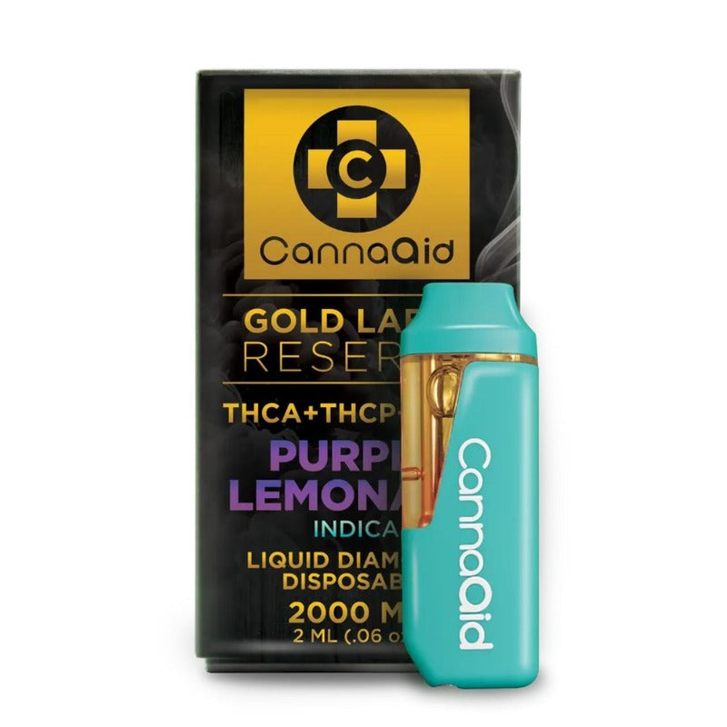 purple lemonade indica cannaaid thca gold reserve blend disposable