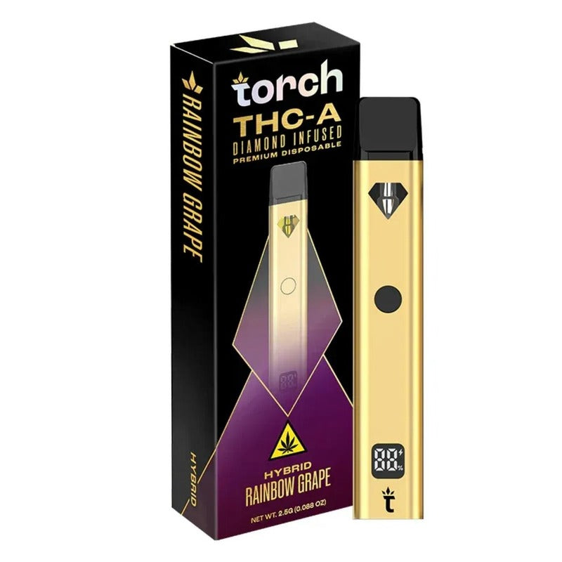 rainbow grape torch thca diamond infused premium disposable 2.5g