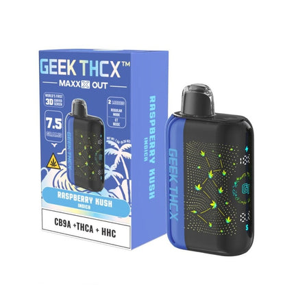 raspberry kush geek thcx maxx out disposable
