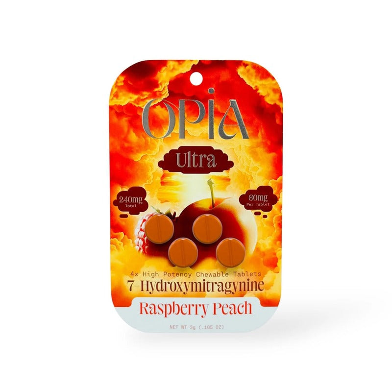 raspberry peach opia ultra 7oh high potency chewable tablets