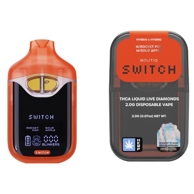 rocket pop sour apple boutiq switch thc a 2g