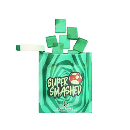 sour apple super smashed mushroom gummies
