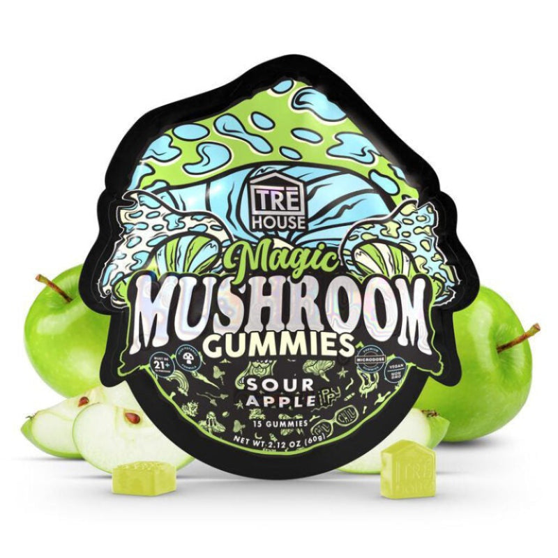 sour apple tre house magic mushroom gummies
