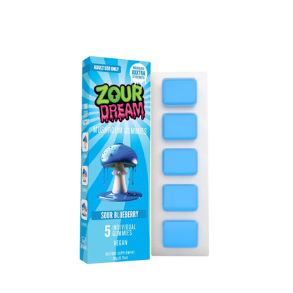 sour blueberry zour dream gummies
