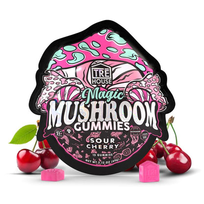 sour cherry tre house magic mushroom gummies