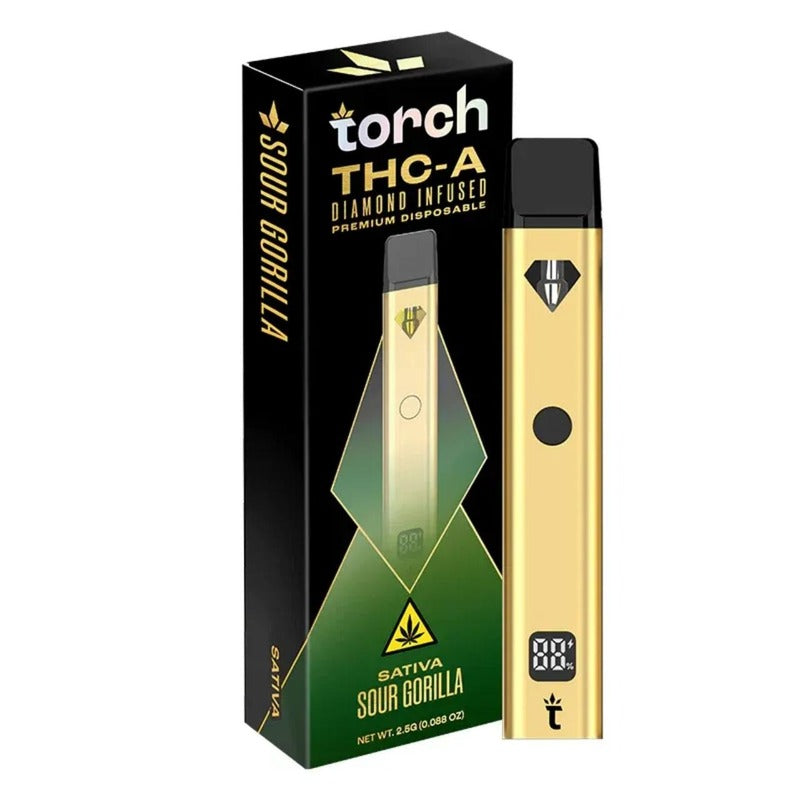 sour gorilla torch thca diamond infused premium disposable 2.5g