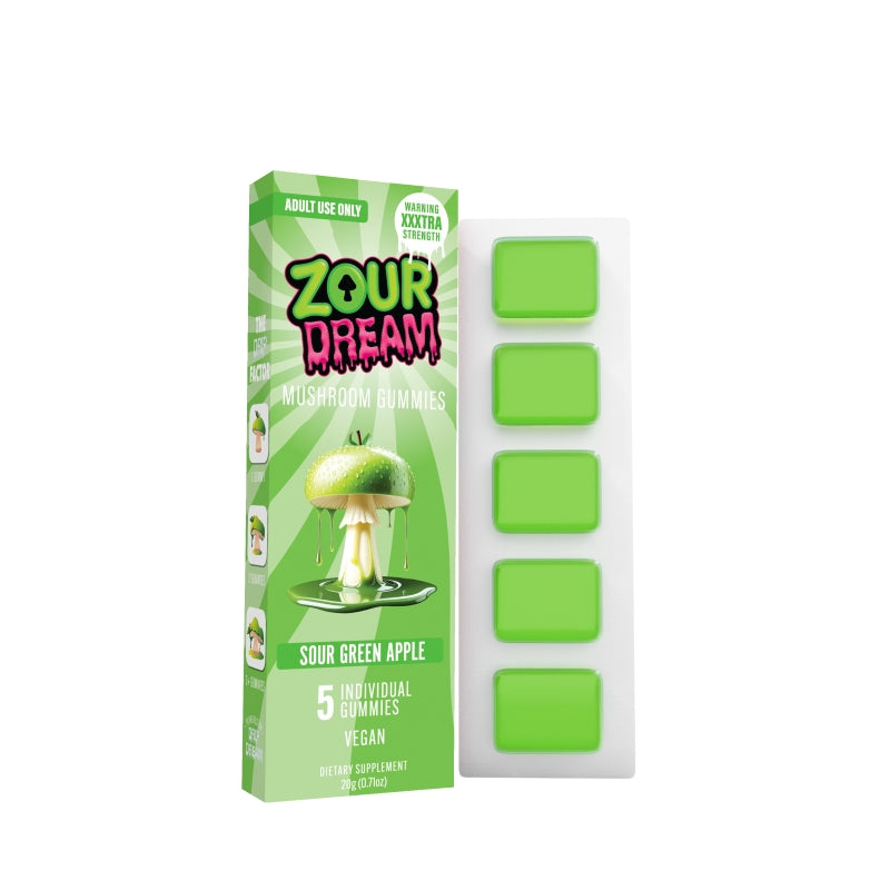 sour green apple zour dream gummies