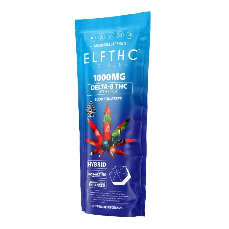sour squirters elfthc d8 thcp gummies
