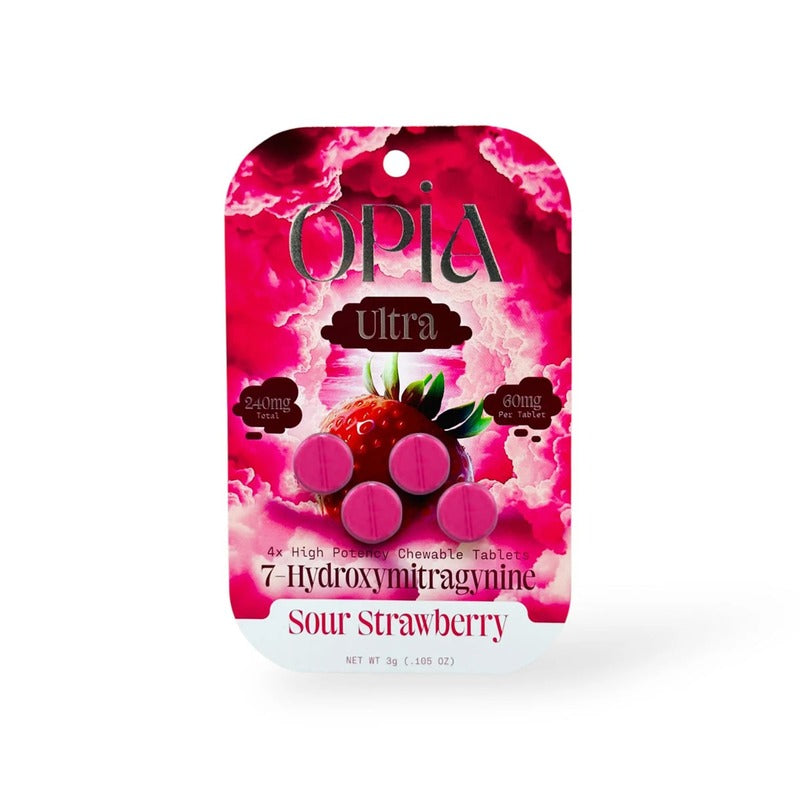 sour strawberry opia ultra 7oh high potency chewable tablets