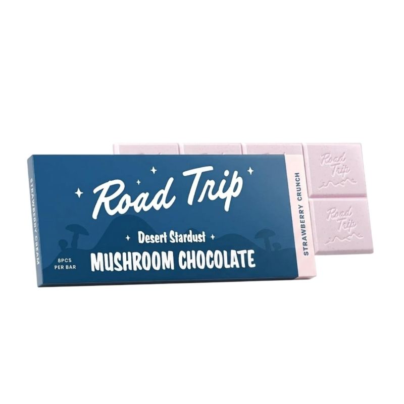 strawberry crunch road trip desert stardust mushroom chocolates