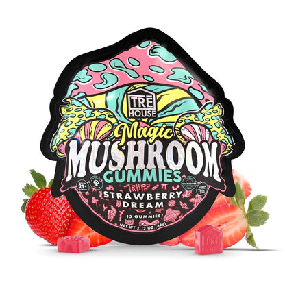 strawberry dream tre house magic mushroom gummies