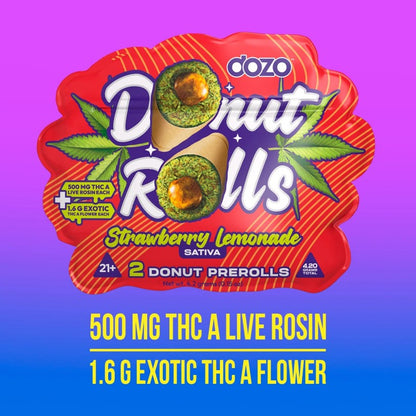 strawberry lemonade dozo donut rolls live rosin pre rolls 1