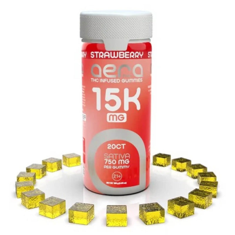 strawberry sativa aera thc infused gummies
