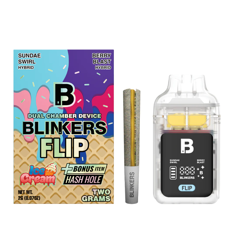 sundae swirl berry blast blinkers flip ice cream dual chamber disposable 2g