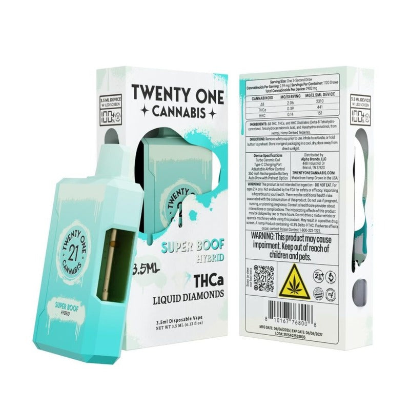 super boof twenty one thca cannabis disposable