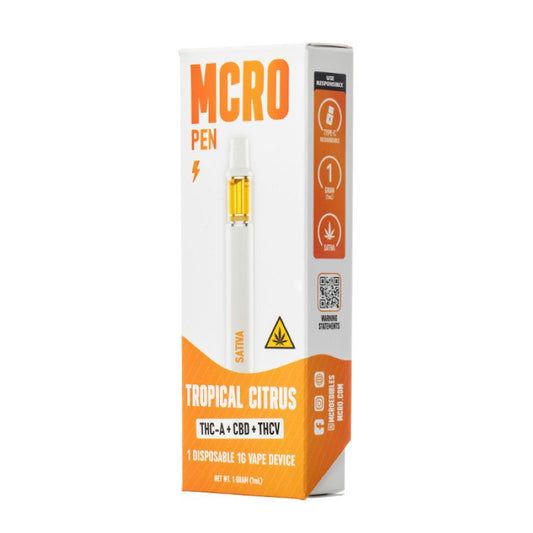 tropical citrus mcro pen thca cbd thcv disposable 1g