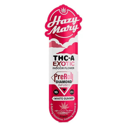 white gummy hazy mary exotic infused preroll