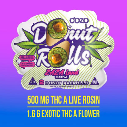zaza land dozo donut rolls live rosin pre rolls 1