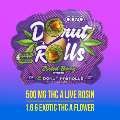 zooted berry dozo donut rolls live rosin pre rolls 1